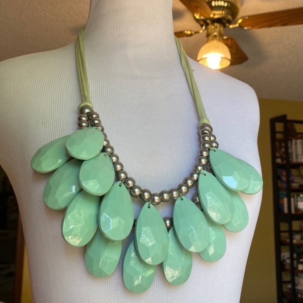 Big Gem Statement Necklace in Turquoise